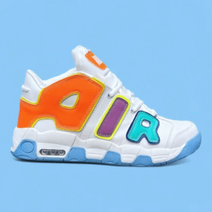 Nike AIR More Uptempo White Multi colors First-Copy Sneaker