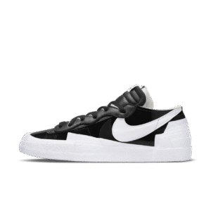 Nike Blazer Low Sacai First Copy Shoes Black Patent Leather Replica