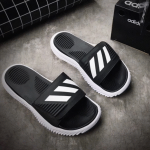 Alpha Bounce First Copy Slipper Black & White